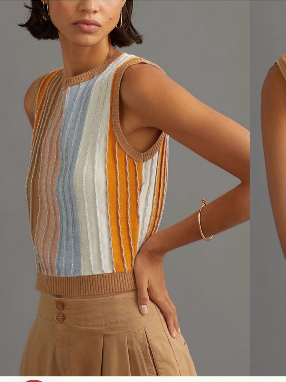 Anthropologie sweater striped tank